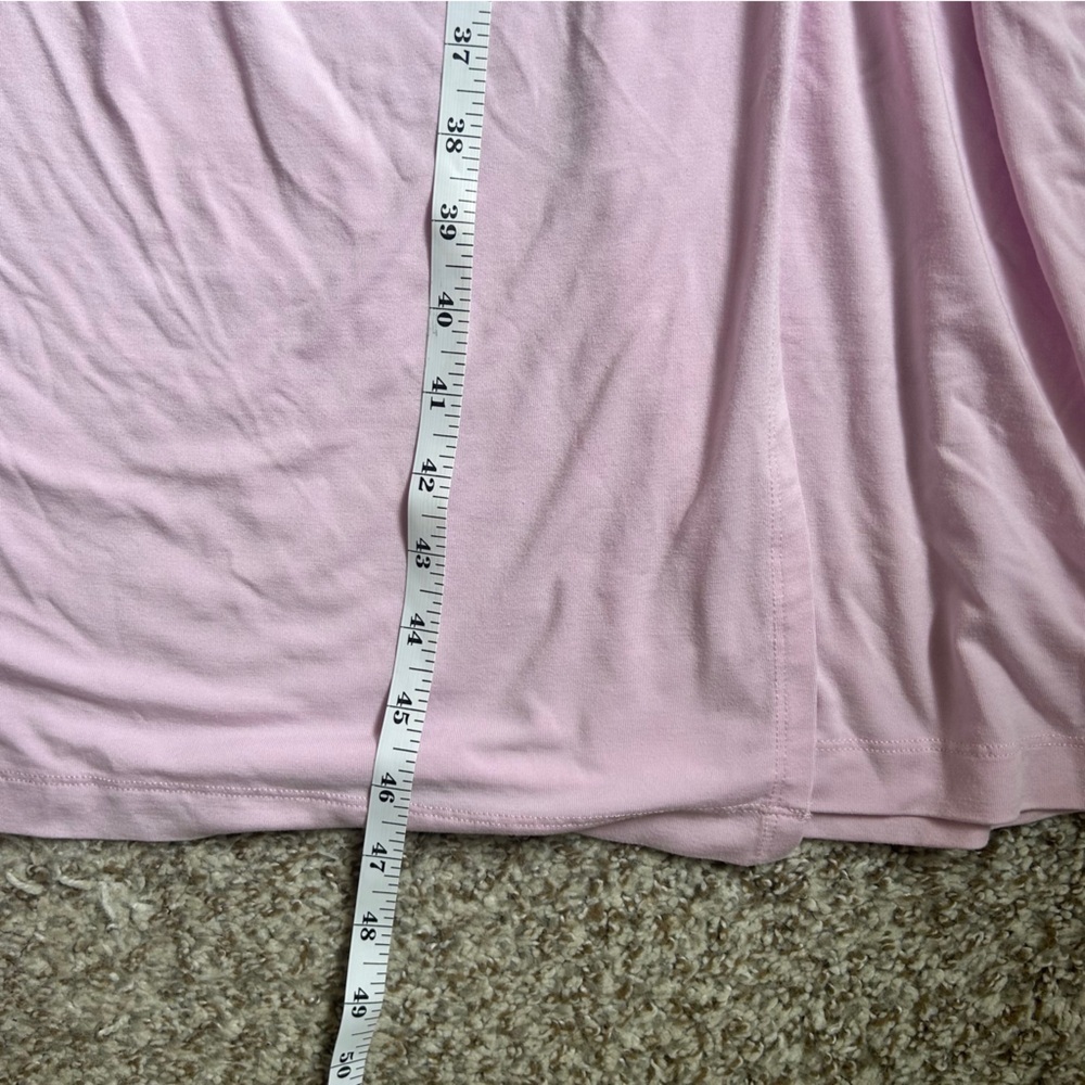 A New Day Pink Faux Wrap Midi Dress Stretch Comfy Casual Pastel Summer XL - Picture 6 of 6